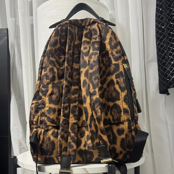 Michael Kors Leopard Print Backpack - Brown & Black - Picture 2 of 3